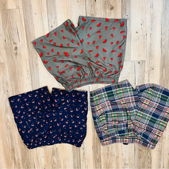 Men’s size Medium Swimsuit bundle sperry plaid watermelon coconut